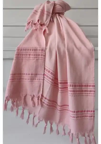 Sevim Tek Yüzlü Pamuk Havlu Peştemal Pembe - Çok Amaçlı ve Sürdürülebilir Tasarım