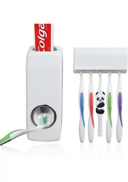 Sevram Otomatik Diş Macunu Sıkıcı ve Fırça Tutucu Seti: Hijyen ve Kullanım Kolaylığı Sağlayan Çözüm