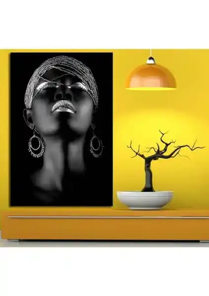 Sibiro Afrikalı Kadın Tablosu - Dayanıklı ve Estetik Dekorasyon Sanat Eseri