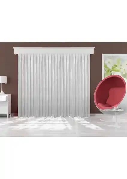 Taç Keten Tül Perde Ekstraforlu Düz Dikiş Ekru – Şık ve Pratik Modern Perde Seçeneği
