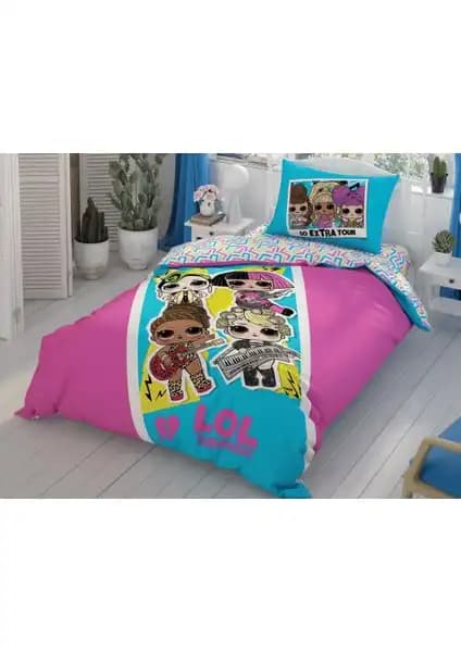 Taç Lol Surprise Çocuklar İçin Tek Kişilik Nevresim Takımı Yatak Odalarına Renk Katıyor