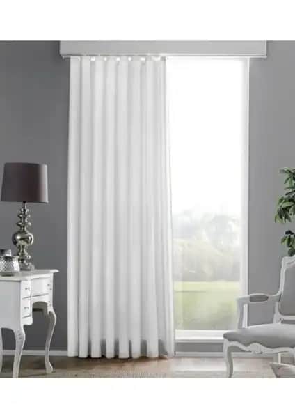 Taç Lüx Atlas Saten Beyaz Güneşlik Perde: Şık ve Dayanıklı Modern Ev Dekorasyonu İçin