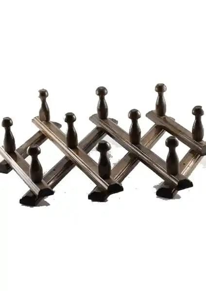 Tahtalı Çarşı Akordiyon Askılık Doğal Ahşap Malzeme ile Şık ve Dayanıklı Saklama Çözümü