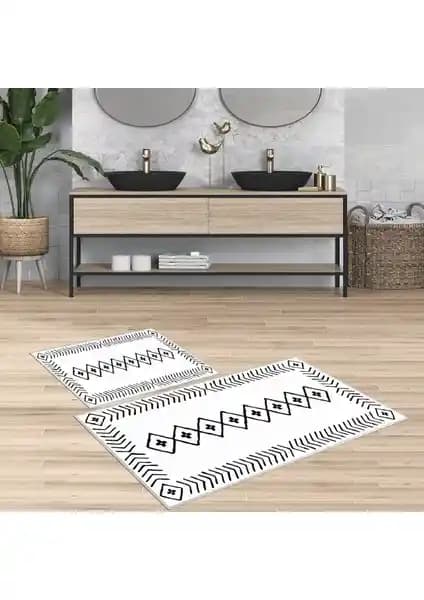 Talia Home Kaymaz Taban Yıkanabilir 2'li Klozet Takımı ile güvenli ve şık banyolar