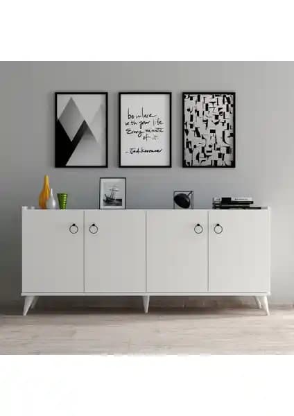 Tanmob Modern Konsol Beyaz KSL0101: Şık ve Fonksiyonel Mobilya Çözümü