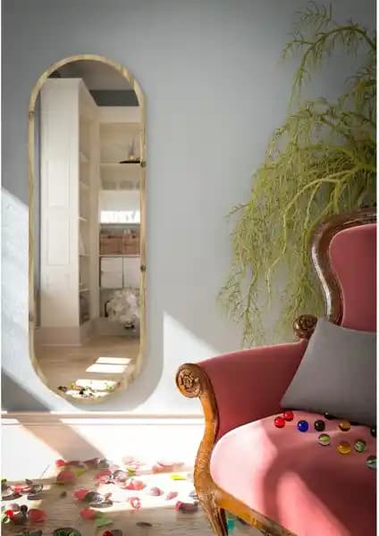 Tarz Design Beyaz Oval Dekoratif Boy Aynası Kullanım ve Tasarım Özellikleri