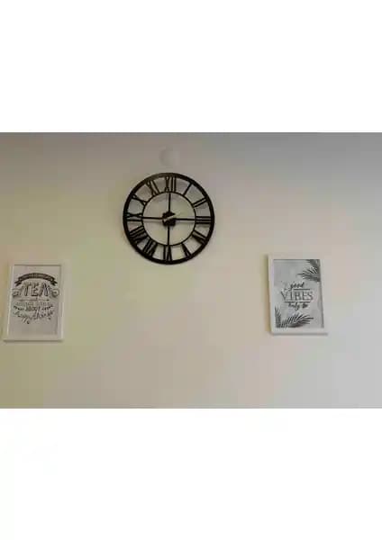 Tasagram Roma Rakamlı Metal Duvar Saati Modern Tasarım ve Dayanıklılık Bir Arada