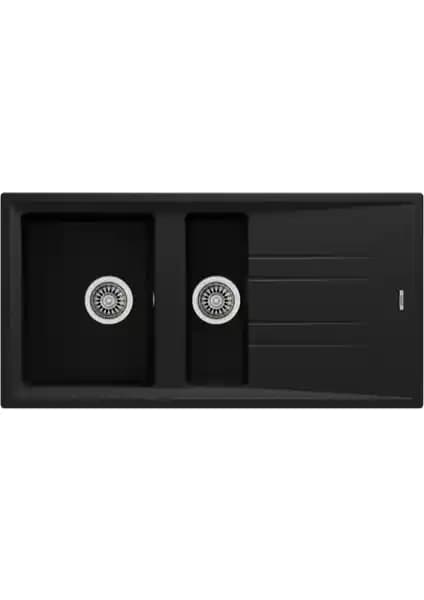 Teka STONE 60 B-TG METALLIC BLACK Ankastre Granit Eviyesi Modern ve Dayanıklı Tasarım