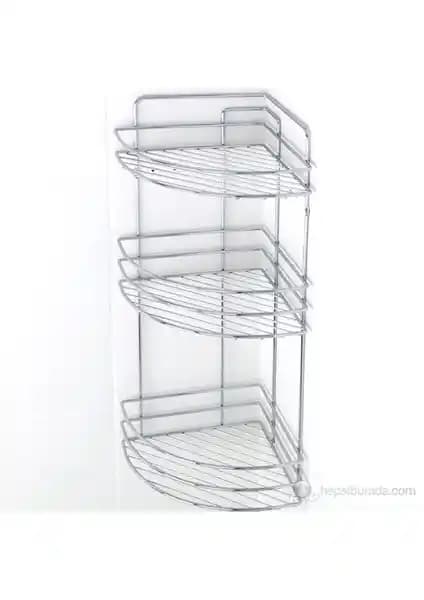 Tekno-tel 3 Katlı Krom Banyo Rafı BK053 Modern ve Dayanıklı Tasarım