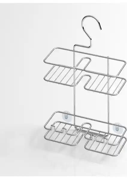 Tekno-tel Krom Kaplamalı Askılı Banyo Rafı Dayanıklı ve Estetik Tasarım