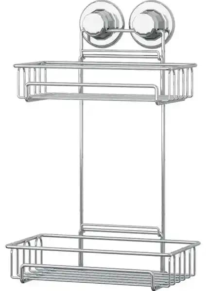 Tekno-tel Vakumlu 2 Katlı Banyo Rafı Krom ile Modern ve İşlevsel Tasarım