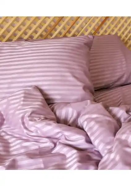 Tekstil Home Lüx Otel Serisi Tek Kişilik Pamuk Saten Çizgili Nevresim Takımı