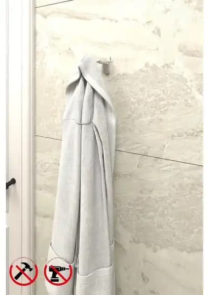 Tema Alper Banyo F1 Model İkili Bornoz Askılığı Modern ve Dayanıklı Banyo Aksesuarı