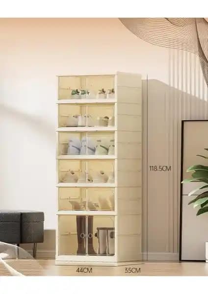 Terracy Home Garden 6 Raflı Katlanabilir Dolap: Çok Amaçlı ve Pratik Depolama Çözümü