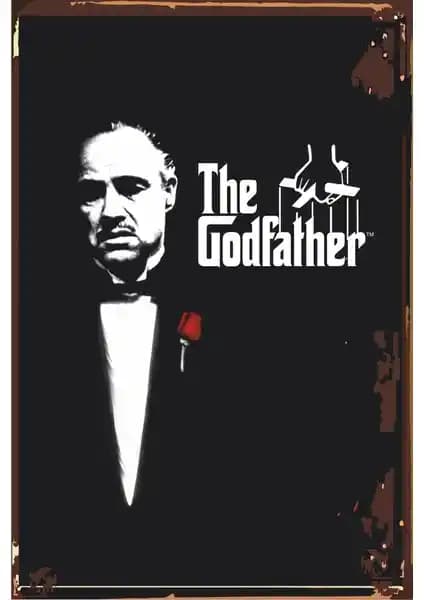 The Godfather Baba Temalı Retro Ahşap Poster 20x30 cm Dekoratif ve Koleksiyon Ürünü