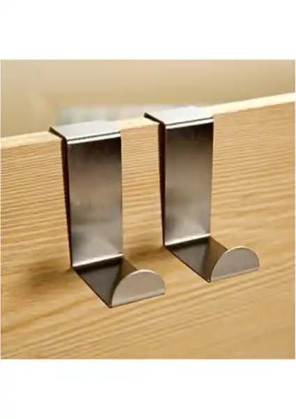 Trajanis Metal Askı 4'lü Paket Kapı Arkası Dayanıklı ve Pratik Kullanım İçin