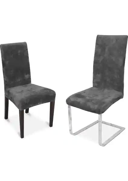 Tuchmall İpek Kadife 6'lı Sandalye Kılıfı Seti Şık ve Kullanışlı Tasarım