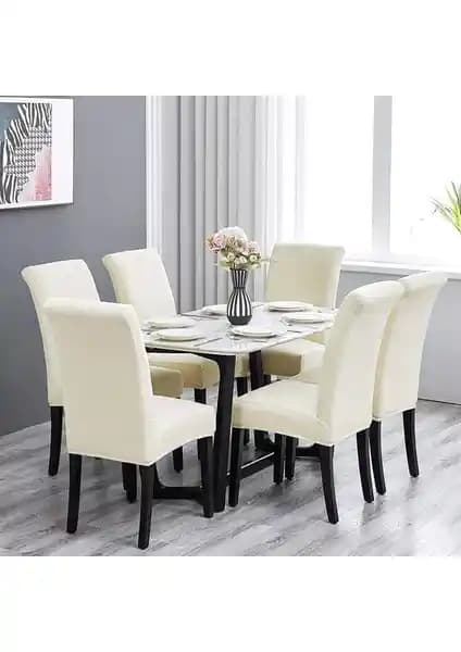 Tuchmall Sandalye Örtüsü 6'lı Set Estetik ve Dayanıklı Tasarım Özellikleri