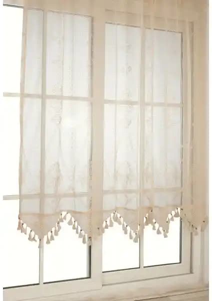 Tuncay Tekstil El İşçiliği ile Doğal Pamuklu Tül Perde Otantik Dekorasyon İçin