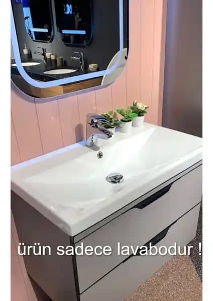 Turkuaz Seramik Elite Etajerli Lavabo Modern ve Dayanıklı Banyo Tasarımı İçin Uygun