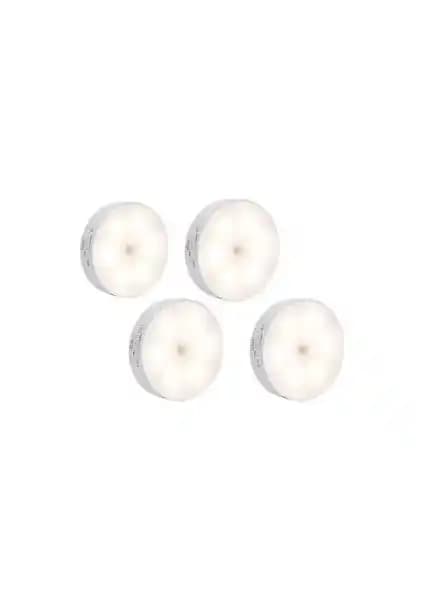 UniChrome 4'lü Hareket Sensörlü USB Şarjlı LED Işık Seti Ev ve Dolap İçi Kullanım