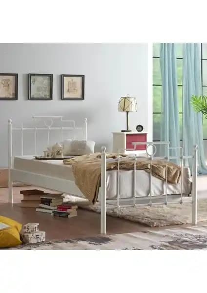 Unimet Hatkus Tek Kişilik Ferforje Metal Yatak: Estetik ve Dayanıklılık Bir Arada