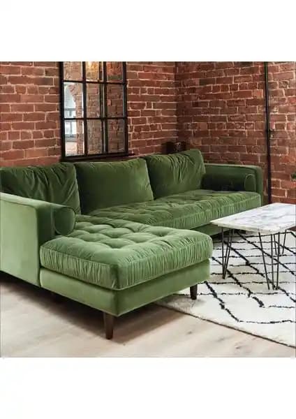 Ürgüp Yeşil Modern L Köşe Koltuk Takımı: Şık, Dayanıklı ve Pratik Ev Dekorasyonu Seçeneği
