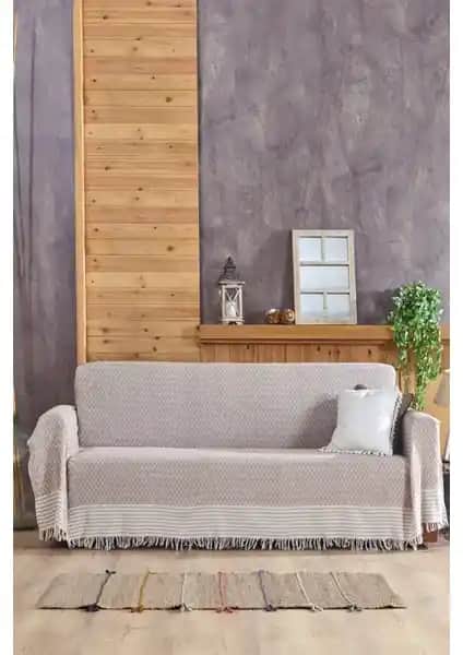 Vagonik Zigzag Desenli 3 Metre Çekyat ve Koltuk Koruyucu Örtüsü