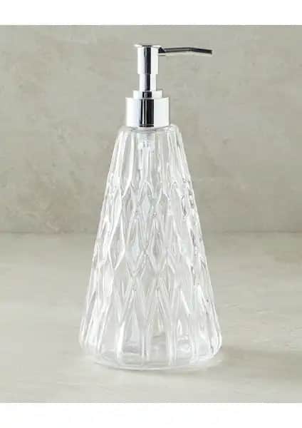 Valeria Cam Banyo Sıvı Sabunluk: Şeffaf ve Dayanıklı Modern Banyo Aksesuarı