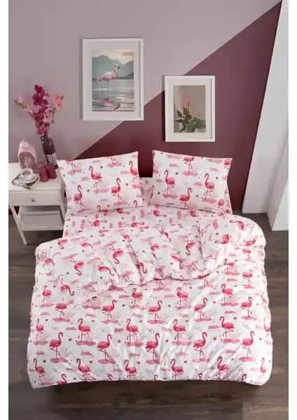 Valezium Flamingo Çift Kişilik Nevresim Takımı Modern Tasarım ve Yüksek Kalite