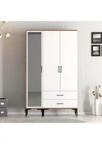 Variant Mobilya Kumsal 3 Kapılı Gardrop Modern ve Fonksiyonel Tasarımla Geniş İç Hacim