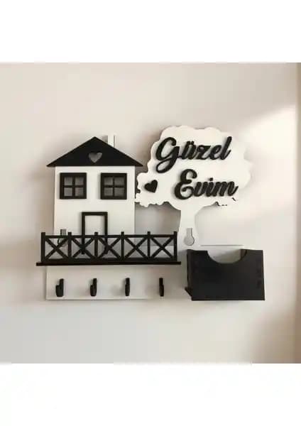 Vera Atölye Güzel Evim Anahtarlık Askısı Modern ve Şık Tasarım ile Dekorasyonunuza Renk Katar