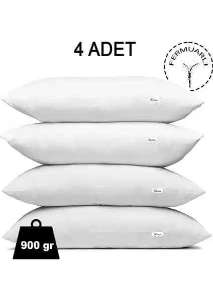 Vionel Home 4'lü Fermuarlı Antialerjik Yastık Seti Konfor ve Hijyen İmkanı Sunar