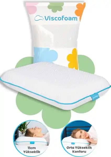 Viscofoam Lüks Boyun Destekli Ortopedik Yastık: Sağlıklı ve Konforlu Uyku İçin Tasarlandı