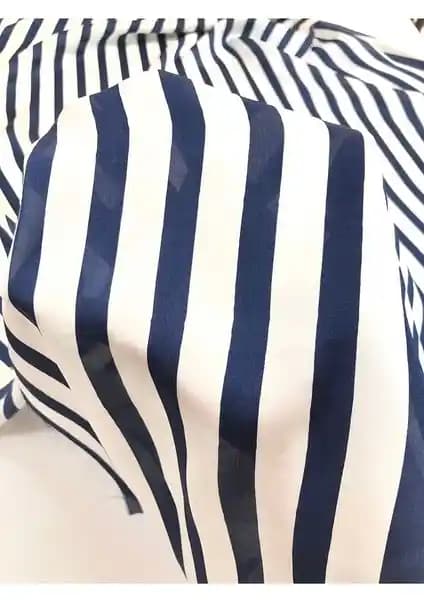 Vivola Moda İpek Saten Lacivert Çizgili Kumaş-Elbise Gömlek ve Tunik Özellikleri ve Kullanım Alanları