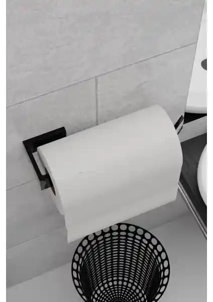 Viyam Metal Siyah Kağıt Rulo Havluluk Peçetelik Modern Banyolar İçin Şık ve Dayanıklı Tasarım