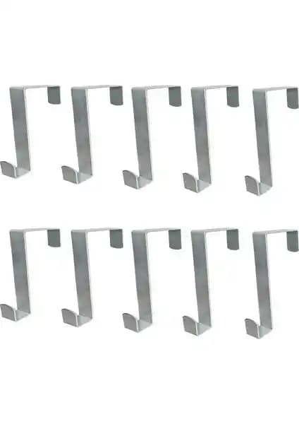Weblonya Kapı Arkası Askılık 10 Adet Metal Kanca Askı ile Pratik Depolama Çözümü