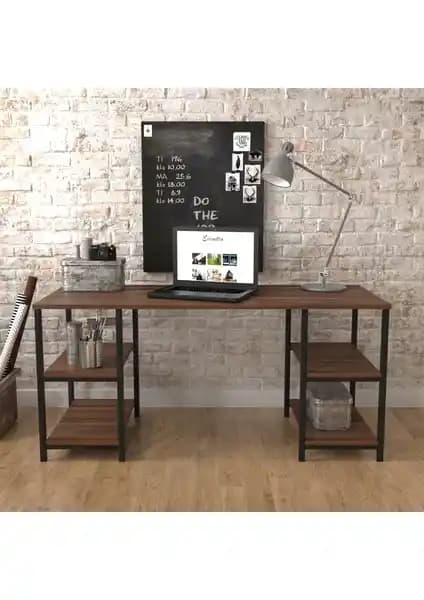 Wood House Lemontia Ceviz Çalışma Masası Modern Tasarım ve Dayanıklı Malzeme Özellikleri