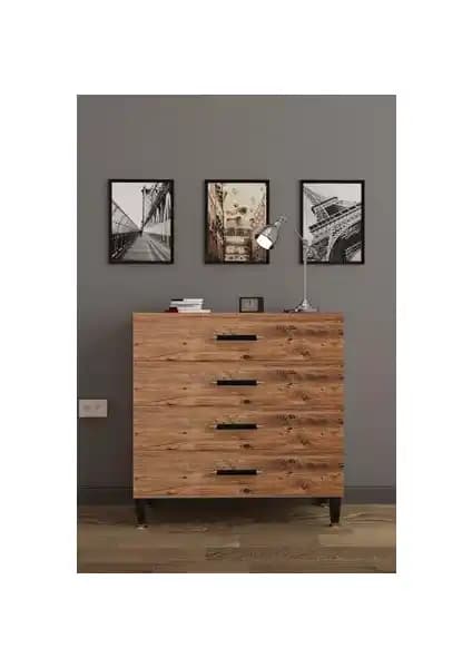 Wood House Melodi Çam Şifonyer: Modern Tasarım ve Fonksiyonellik Bir Arada