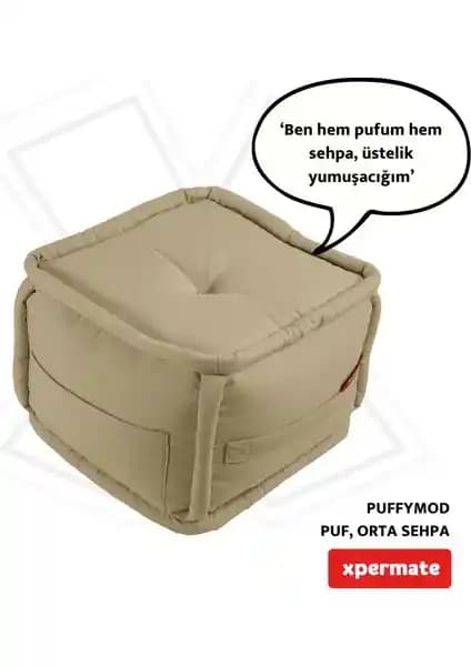 Xpermate X Permate Puffymod Dekoratif Kare Puf Modern Tasarım ve Çok Yönlü Kullanım İmkanı