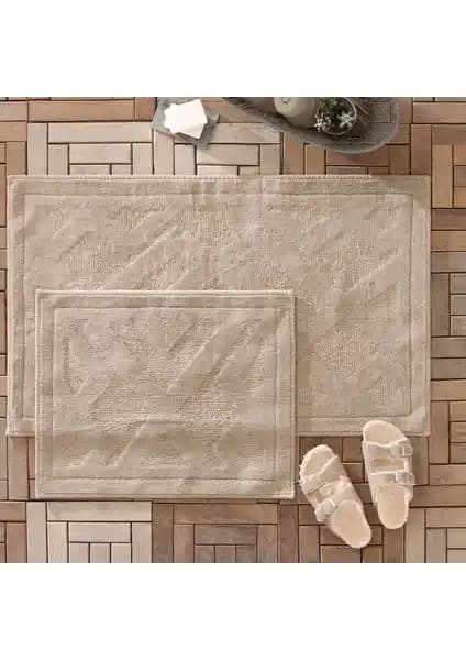 Yataş Bedding Milo Bej Banyo Paspası Seti Modern Tasarım ve Fonksiyonellik