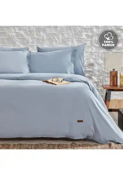 Yataş Bedding Plain Çift Kişilik Nevresim Takımı İndigo Renkli Modern Tasarım ve Kolay Bakım Özellikleriyle