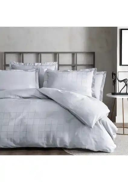 Yataş Destra Saten Battal Boy Nevresim Takımı Gri modern tasarım ve yüksek konforlu kullanım