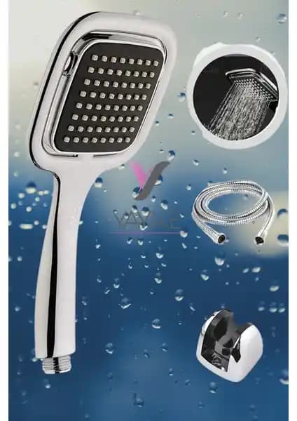 Yayke El Duşu Krom Fonksiyonsuz Duş Başlığı Seti Modern ve Dayanıklı Tasarım Özellikleri