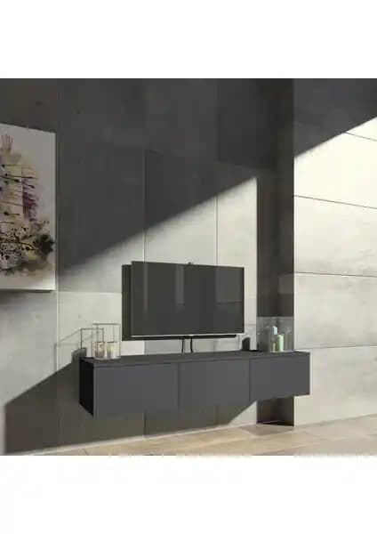 Yeti Mobilya Panti 139 Modern ve Şık TV Sehpası Antrasit Renkli Çeşitli Özellikler