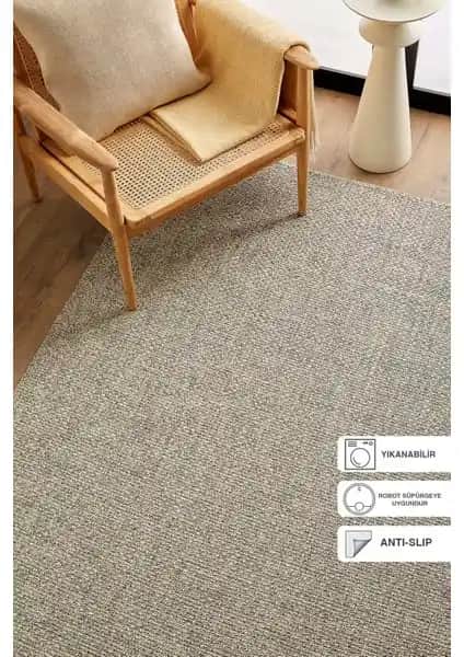 Yıkanabilir Jüt Görünümlü Halı Kilim 120x180 cm - Estetik ve Dayanıklı Tasarım
