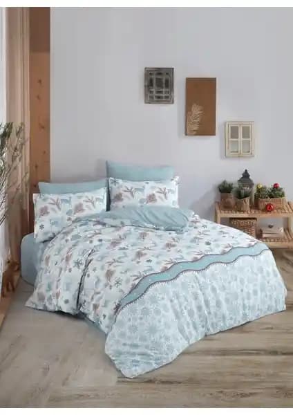 Yılbaşı Temalı My Story Mystory Lastikli Çarşaflı Çift Kişilik Nevresim Takımı