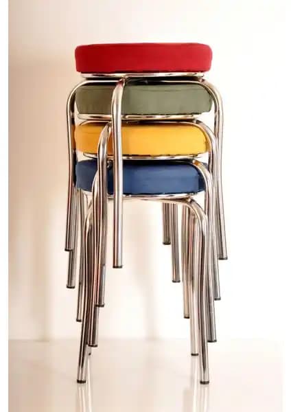 Yılmaz Masacılık Renkli Tay Tüyü Ahtapot Tabure Seti Modern ve Dayanıklı Tasarım