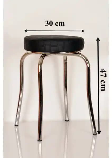 Yılmaz Masacılık Siyah Metal Mutfak Taburesi Modern ve Dayanıklı Tasarım Özellikleri