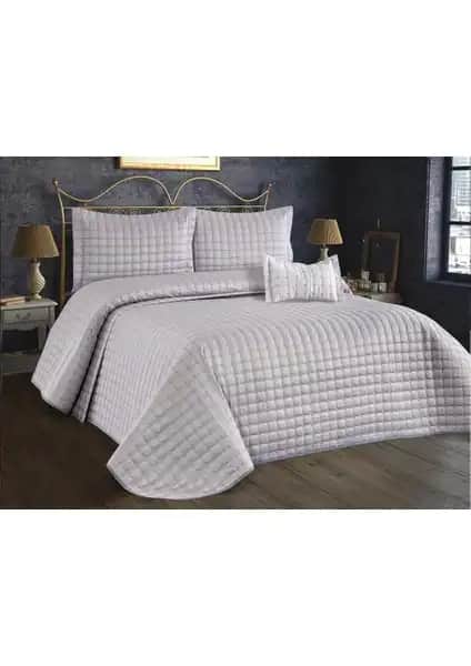 Yüksek Kaliteli Modern Kapitoneli Çift Kişilik Yatak Örtüsü ve Dekorasyon Seti